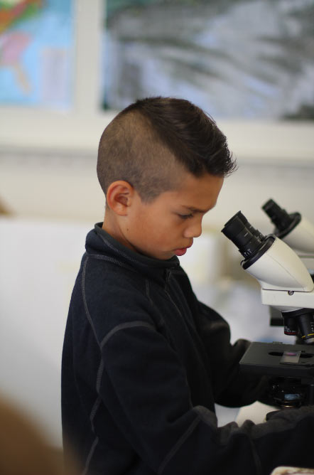 kid in science camp